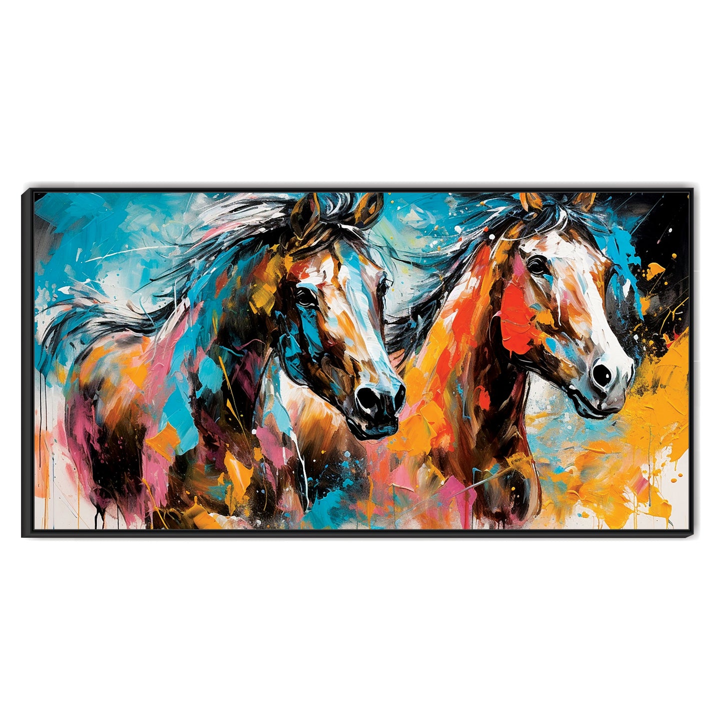 Horse running art Canvas Print Wall Painting