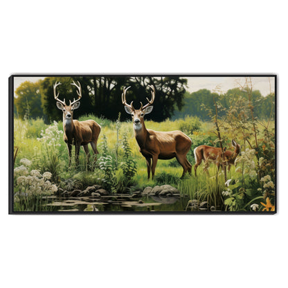 Forest deer Canvas art Print Wall Painting