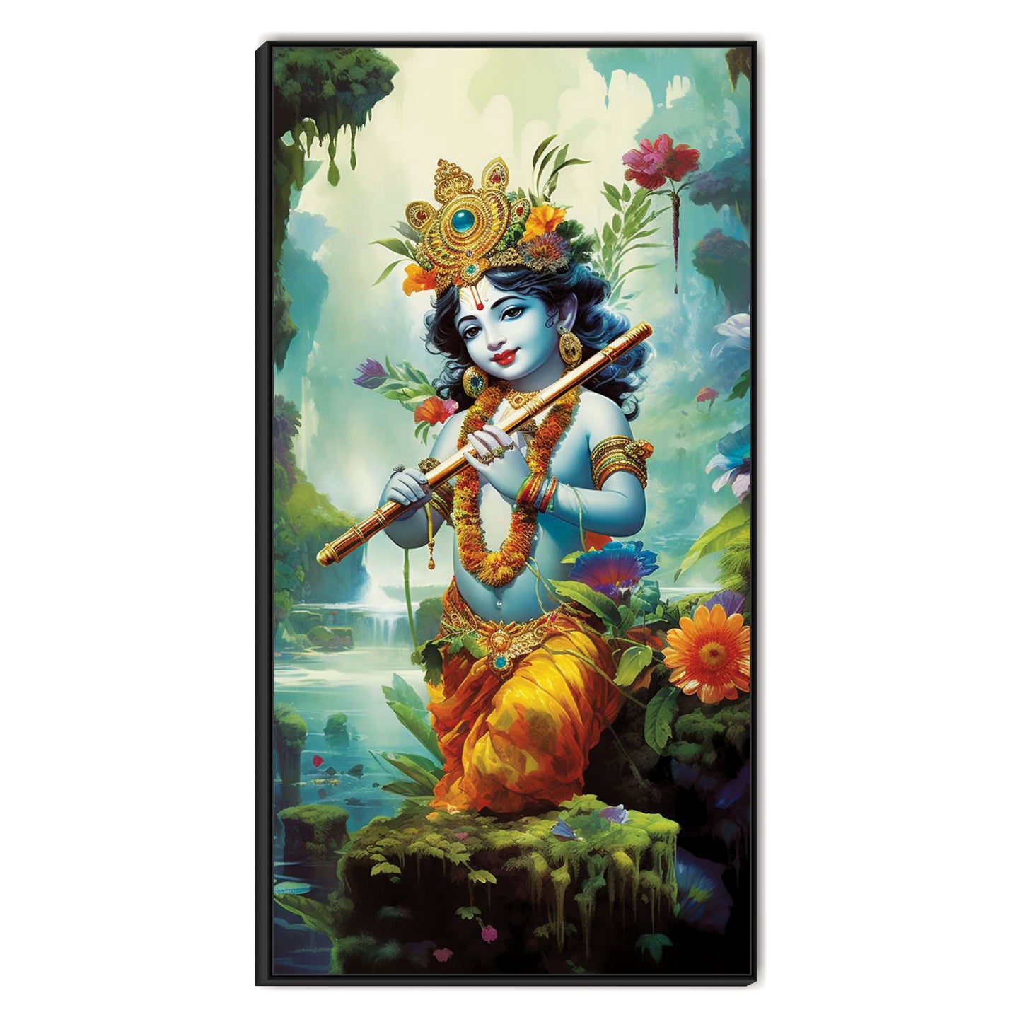 Krishna flute Canvas Art Wall Painting