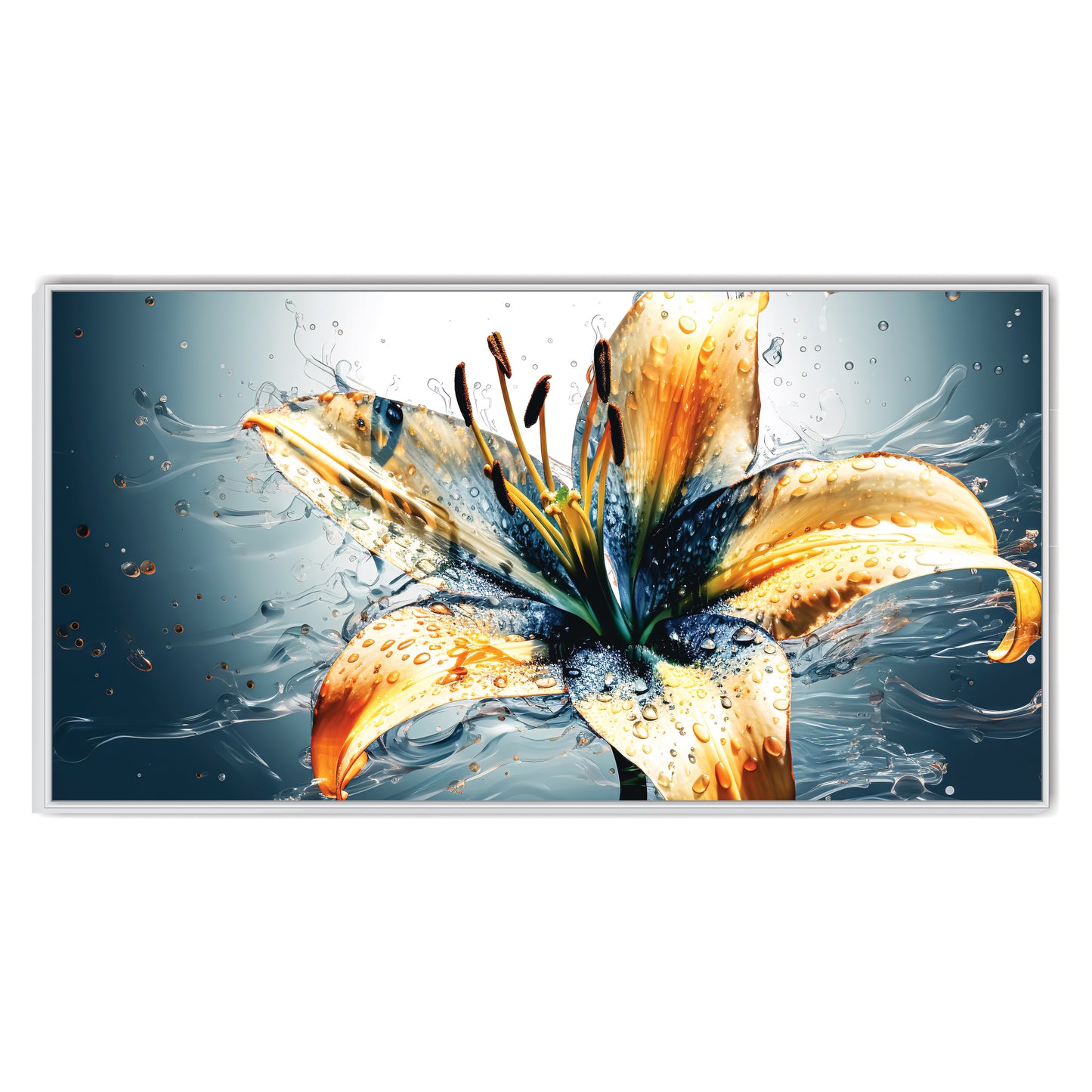 Lily Flowers Art Canvas Print Wall Painting