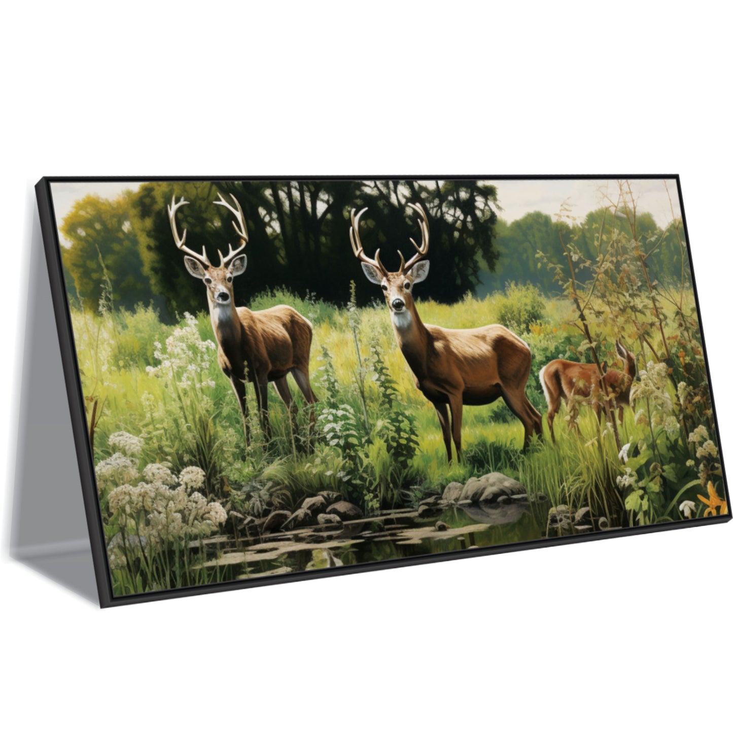 Forest deer Canvas art Print Wall Painting