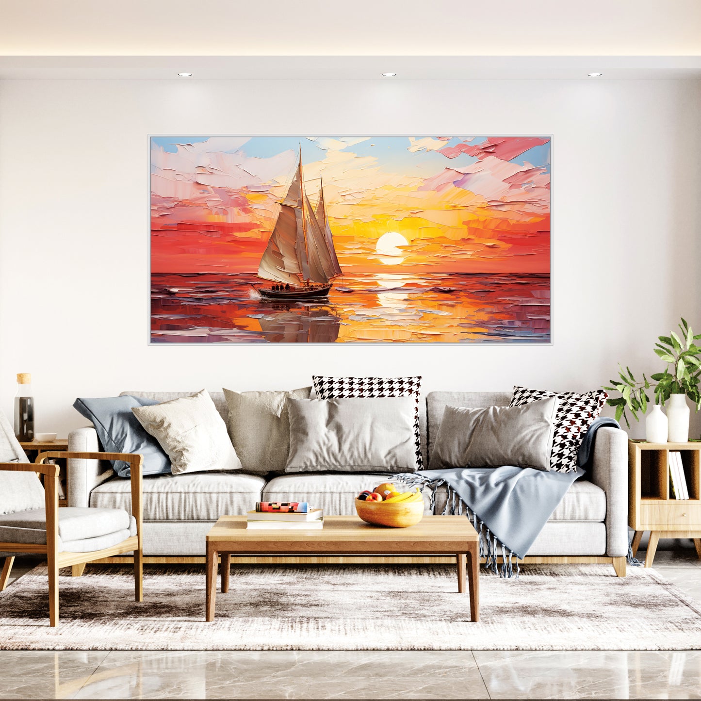 Boating view Canvas Print Wall Painting