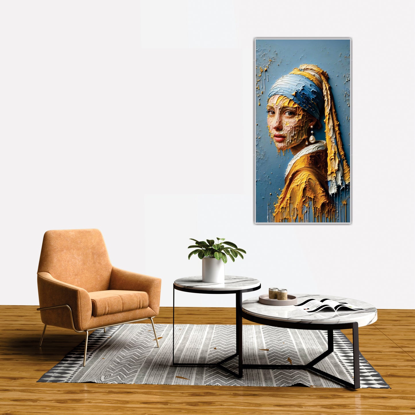 3D Girl Canvas Art Wall Painting