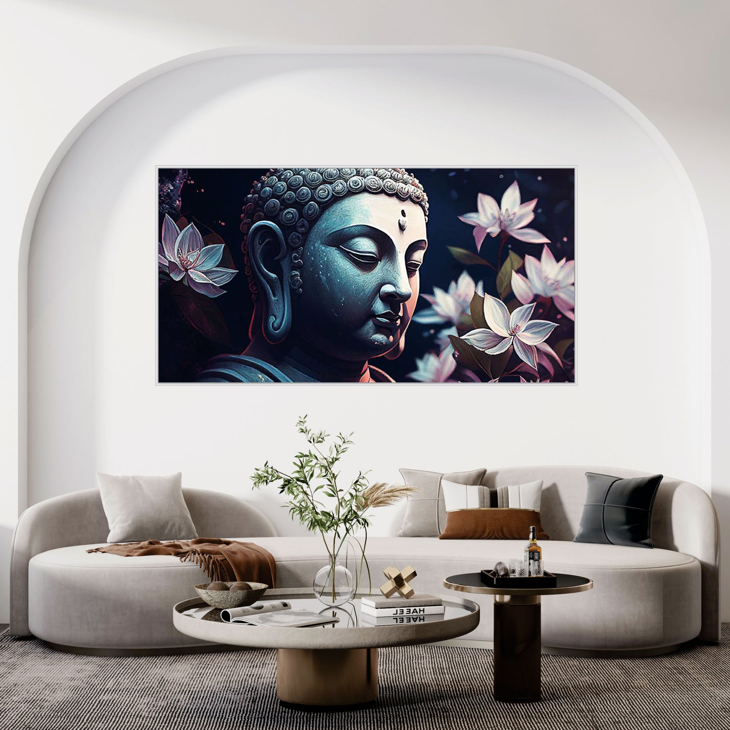 3D Flower Buddha Canvas Art Canvas Print Wall Painting