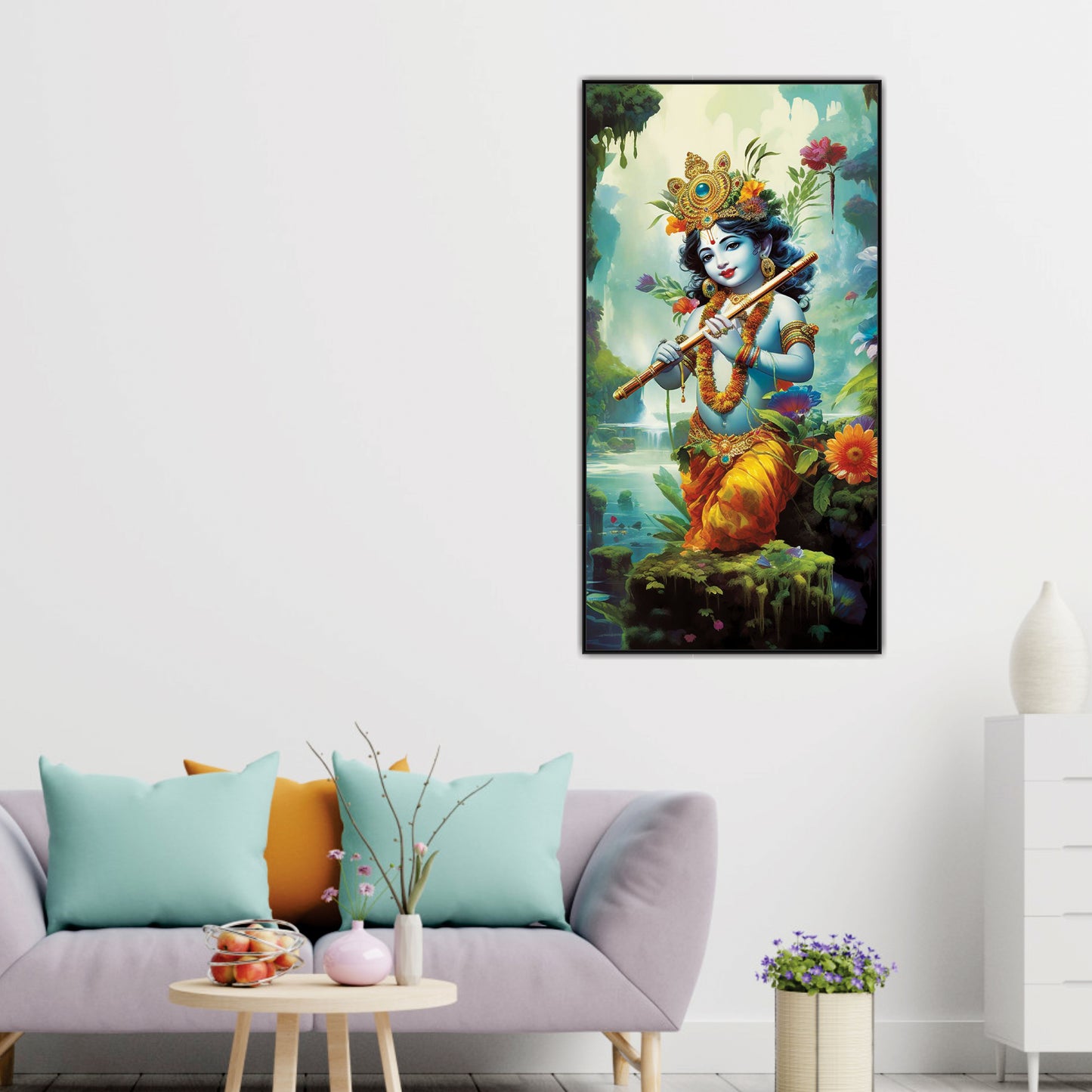 Krishna flute Canvas Art Wall Painting