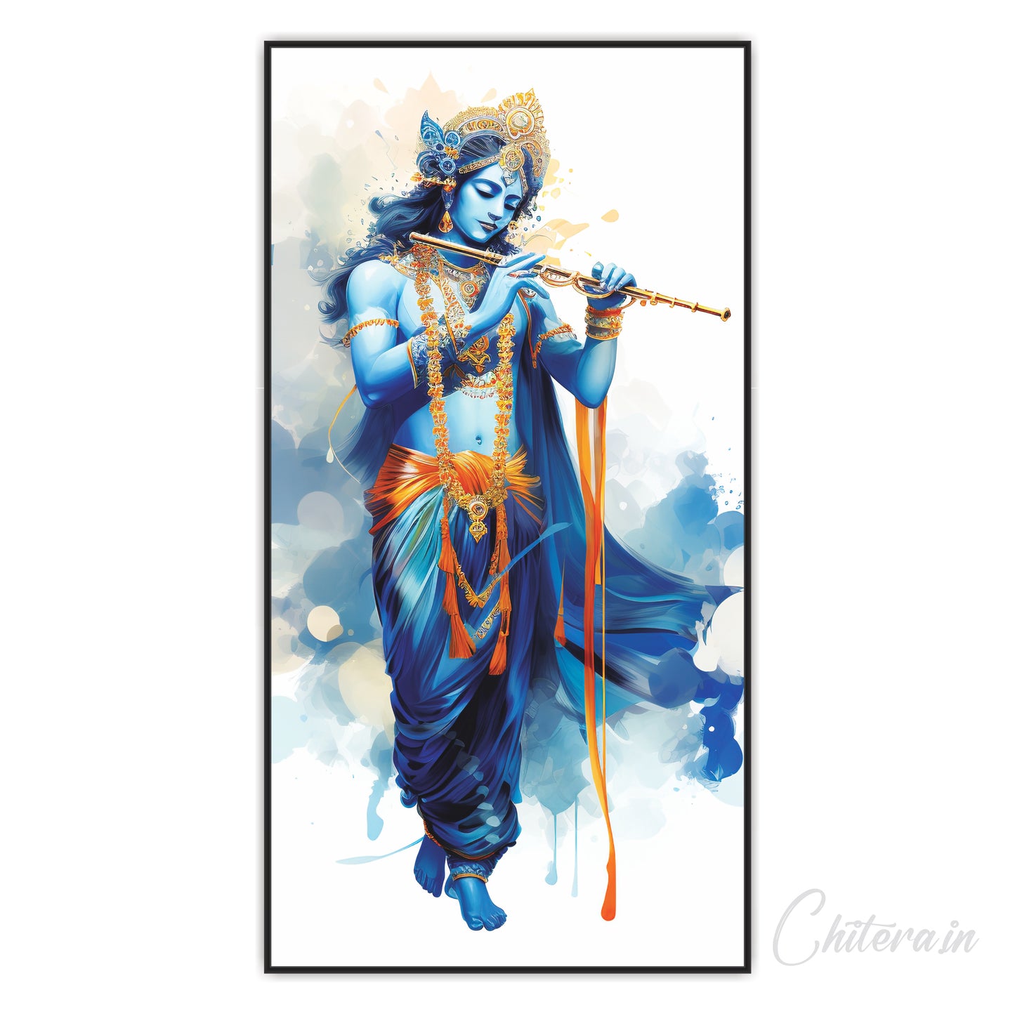 Krishna Flute Wall Canvas Painting