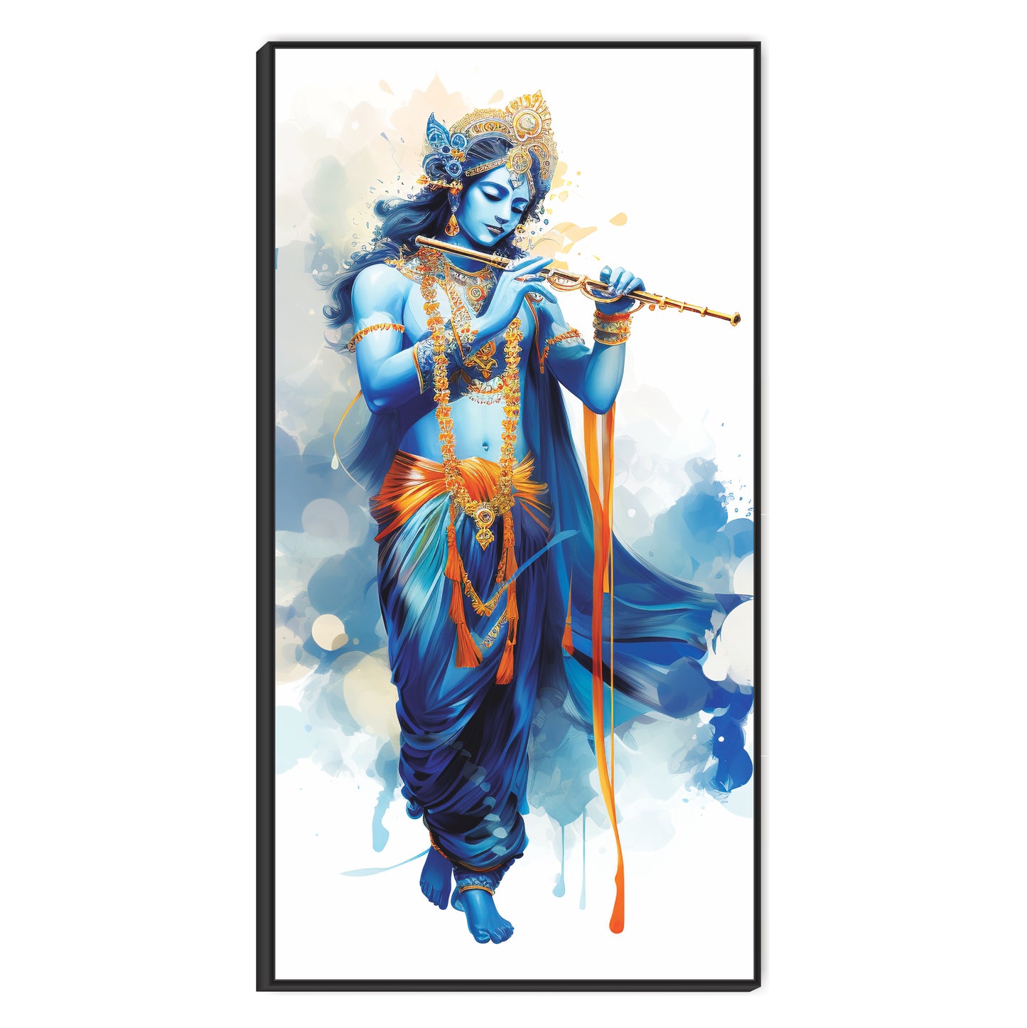 Krishna Flute Wall Canvas Painting