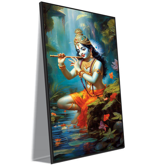 Krishna flute Canvas Art Wall Painting