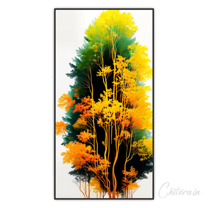 3D Tree leaves art Canvas Print Wall Painting