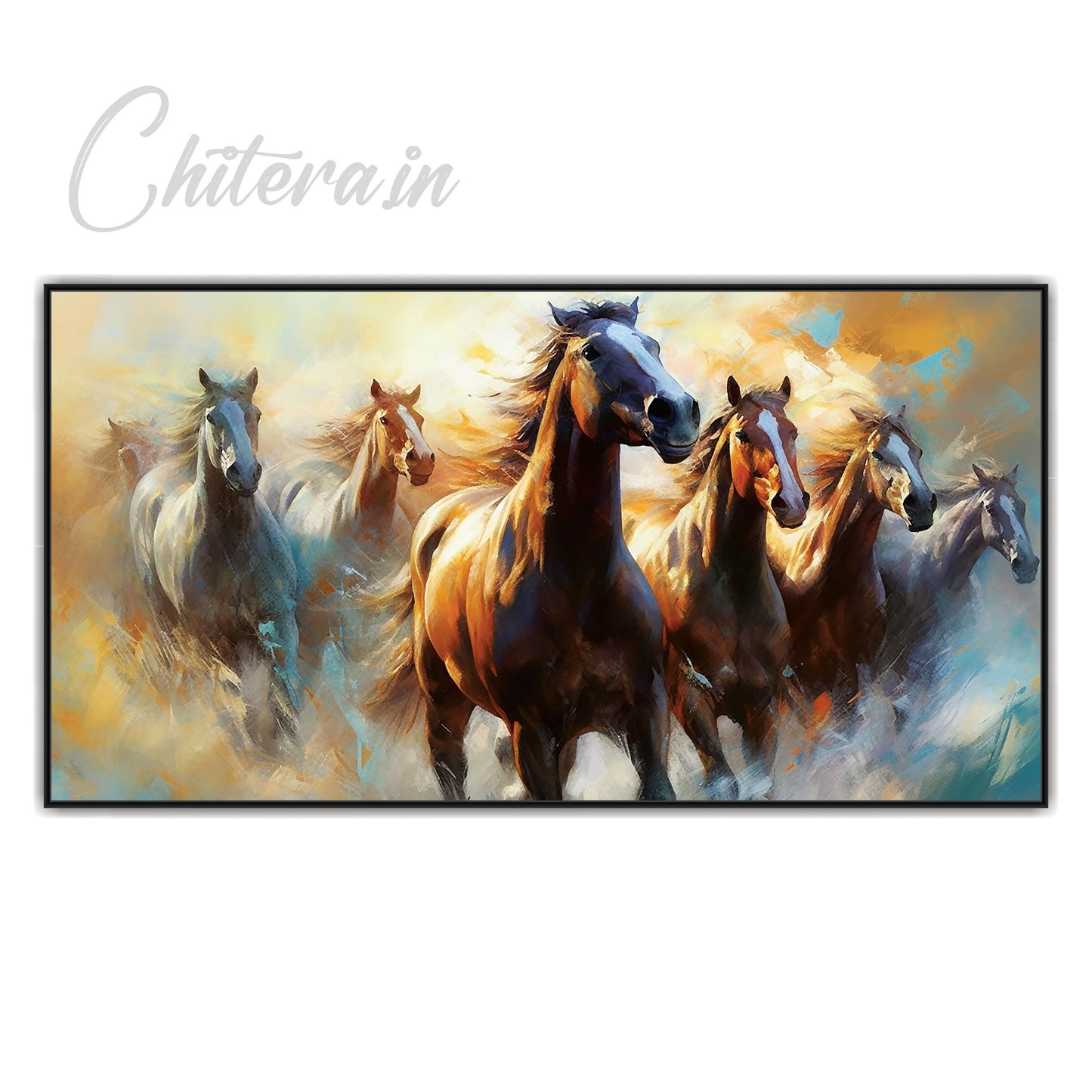 Beautiful running horse art Canvas Print Wall Painting