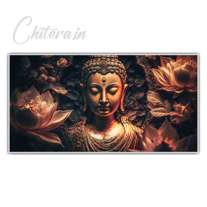 3D Flower Buddha Canvas Art Canvas Print Wall Painting