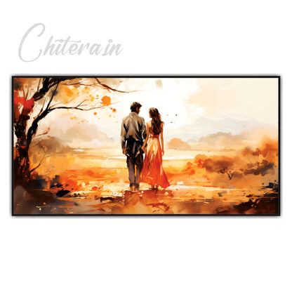 Couple Painting Art Canvas Print Wall Painting