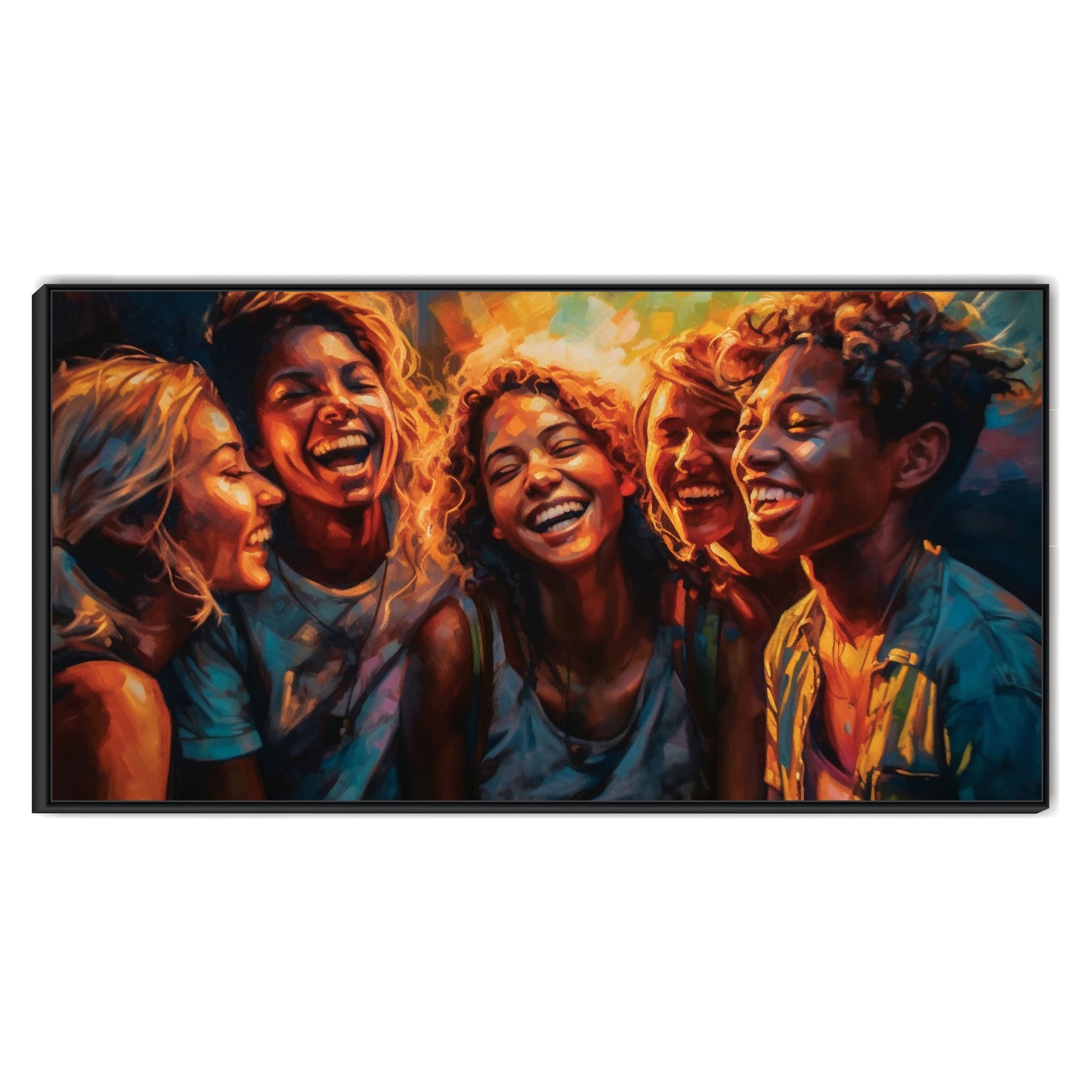 Group of Friends Vibing Landscape Canvas Art