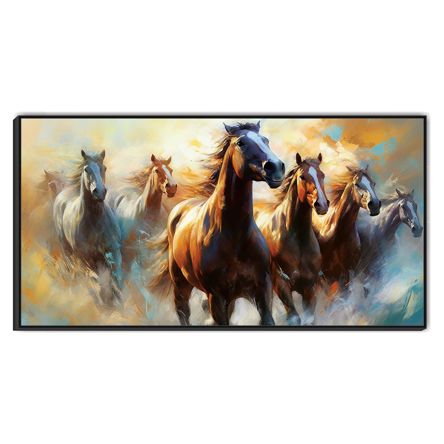 Beautiful running horse art Canvas Print Wall Painting