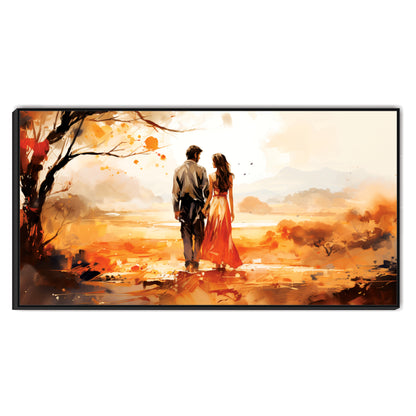 Couple Painting Art Canvas Print Wall Painting