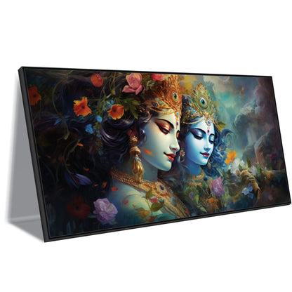 Radha krishna beautiful art Canvas Wall Painting