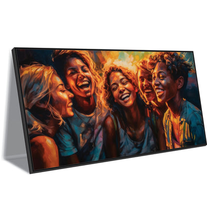 Group of Friends Vibing Landscape Canvas Art