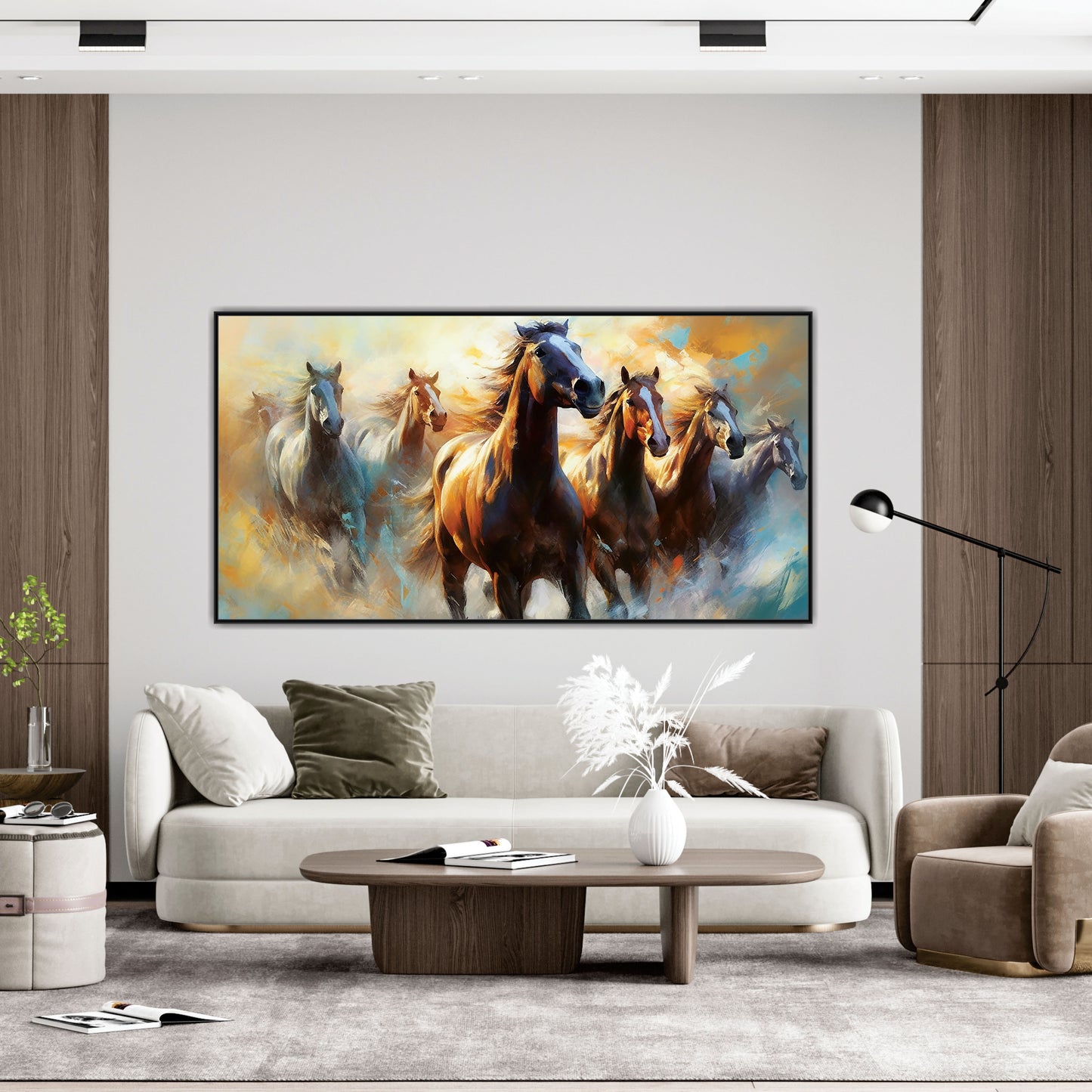 Beautiful running horse art Canvas Print Wall Painting