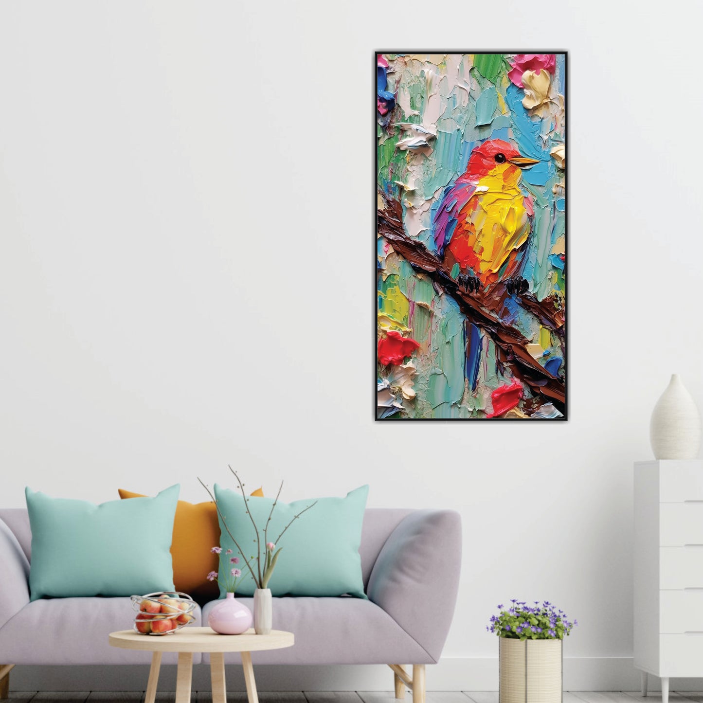 Colorful bird Canvas Art Wall Painting