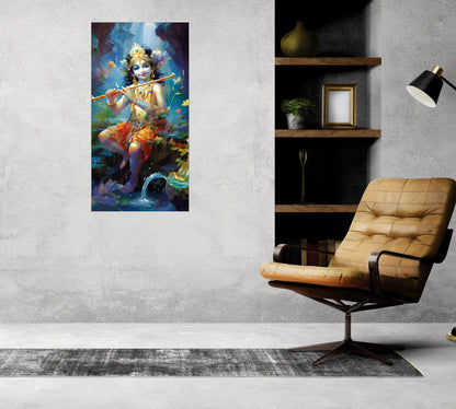 Krishna flute Canvas Art Wall Painting