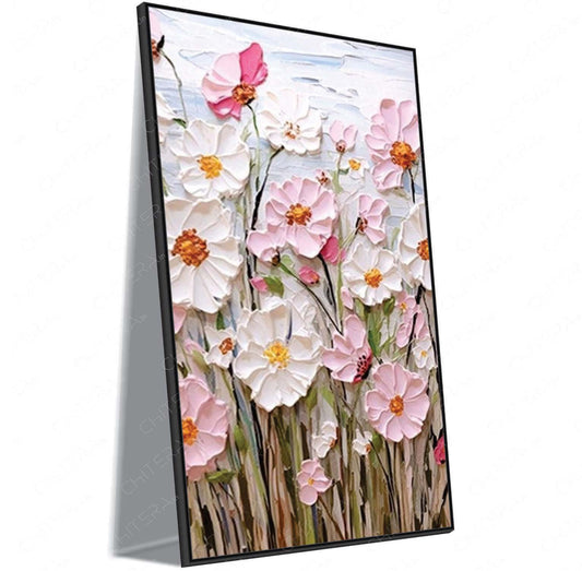 A Garden of Grace in Pink and White Canvas Wall Art