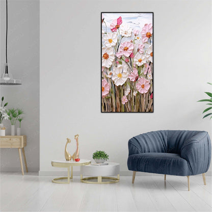 A Garden of Grace in Pink and White Canvas Wall Art