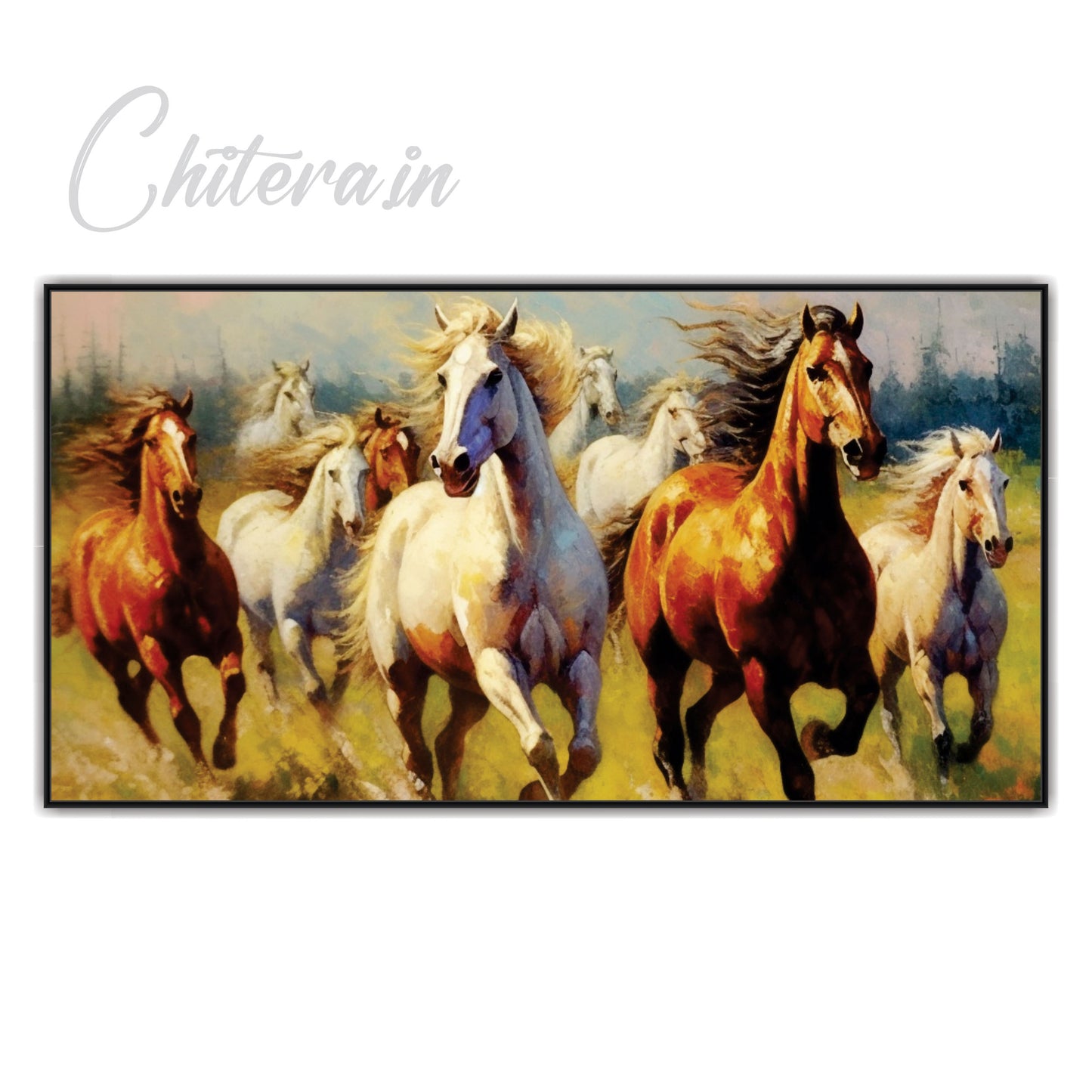 Running horse art Canvas Print Wall Painting