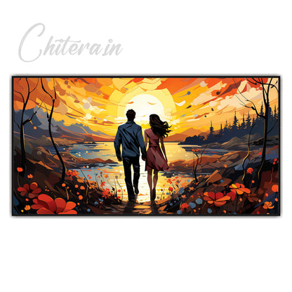 Couple Painting Art Canvas Print Wall Painting