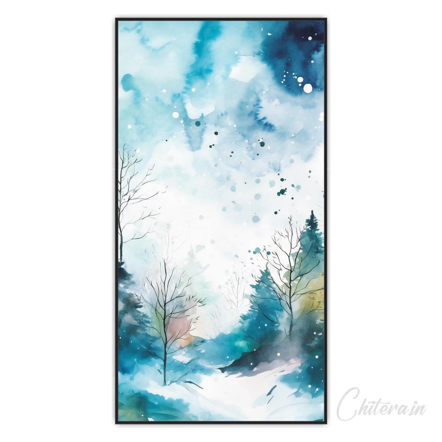 Winter View Abstract Canvas Wall Painting