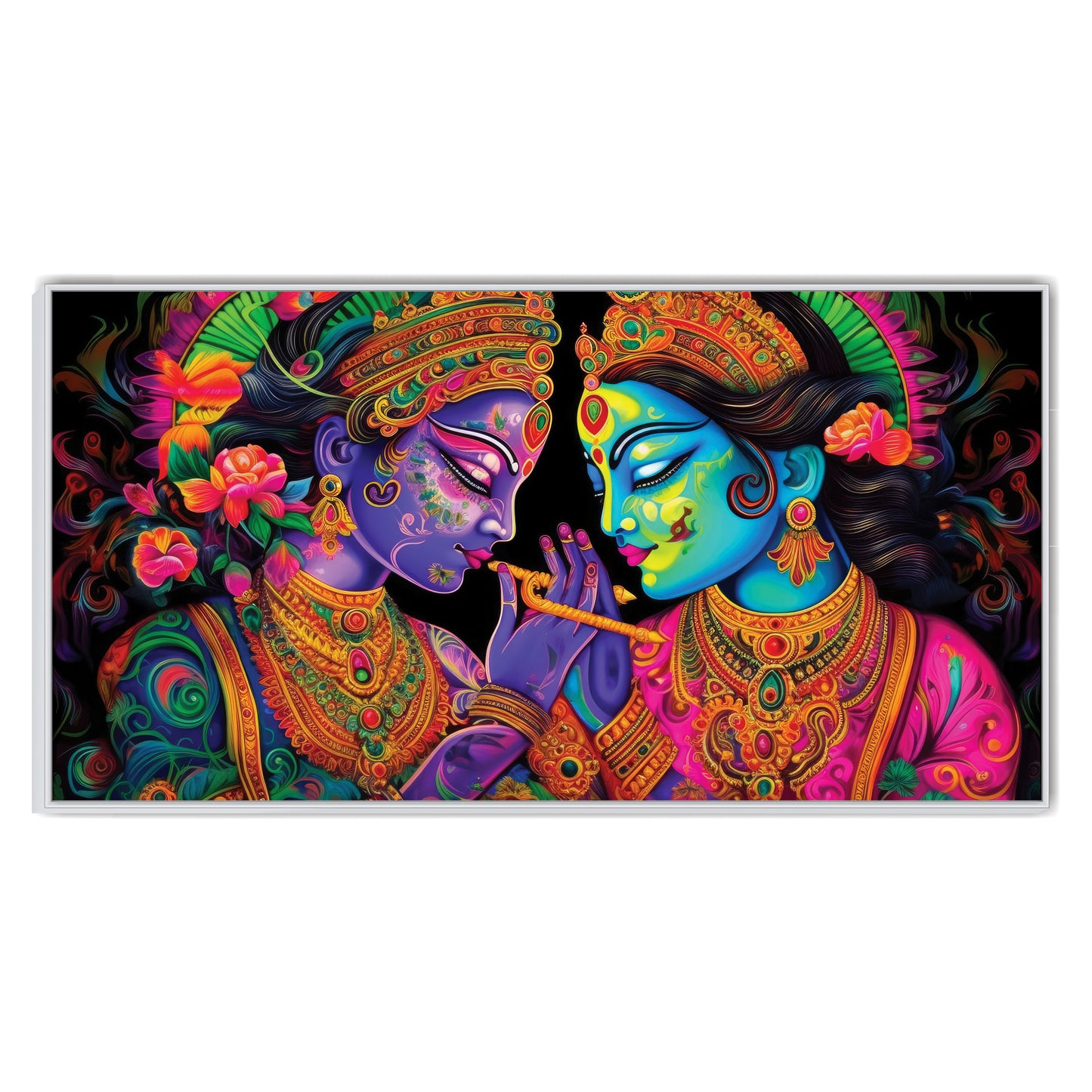 Radha Krishna beautiful art Canvas Print Wall Painting