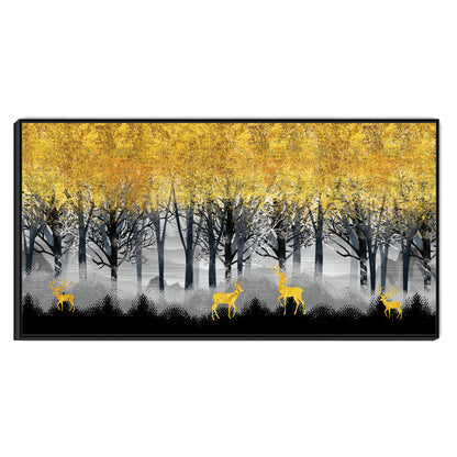 Golden Deer Canvas art Print Wall Painting