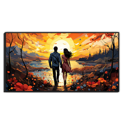 Couple Painting Art Canvas Print Wall Painting