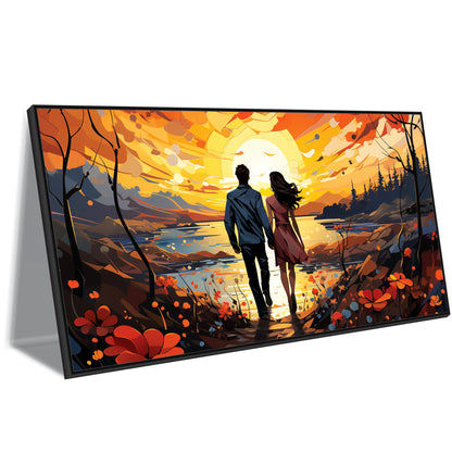 Couple Painting Art Canvas Print Wall Painting