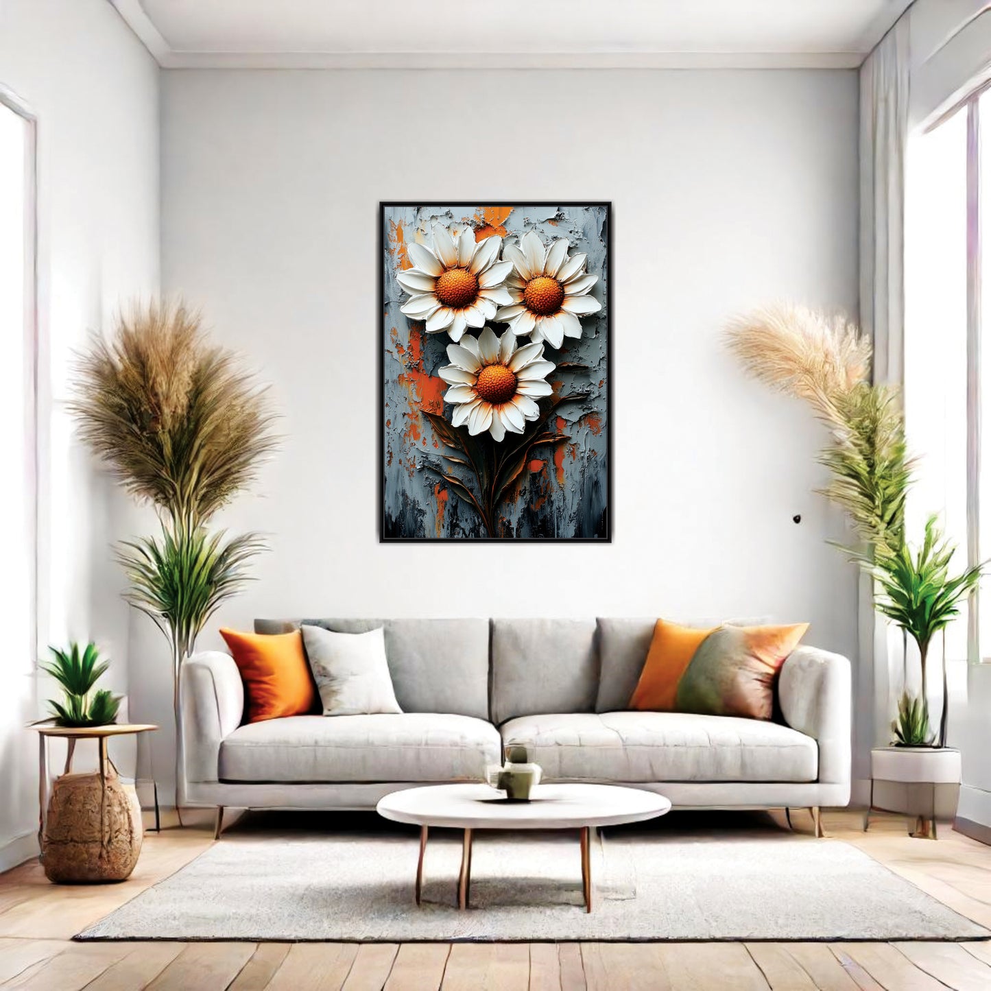 3D Flower Canvas Art Wall Painting