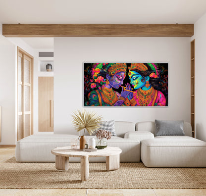 Radha Krishna beautiful art Canvas Print Wall Painting