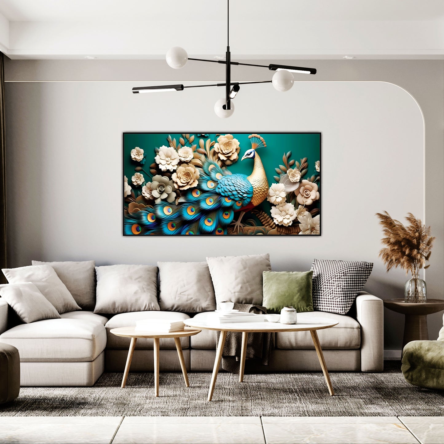 3D peacock Canvas art Print Wall Painting