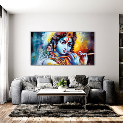 Krishna flute Canvas Art Wall Painting