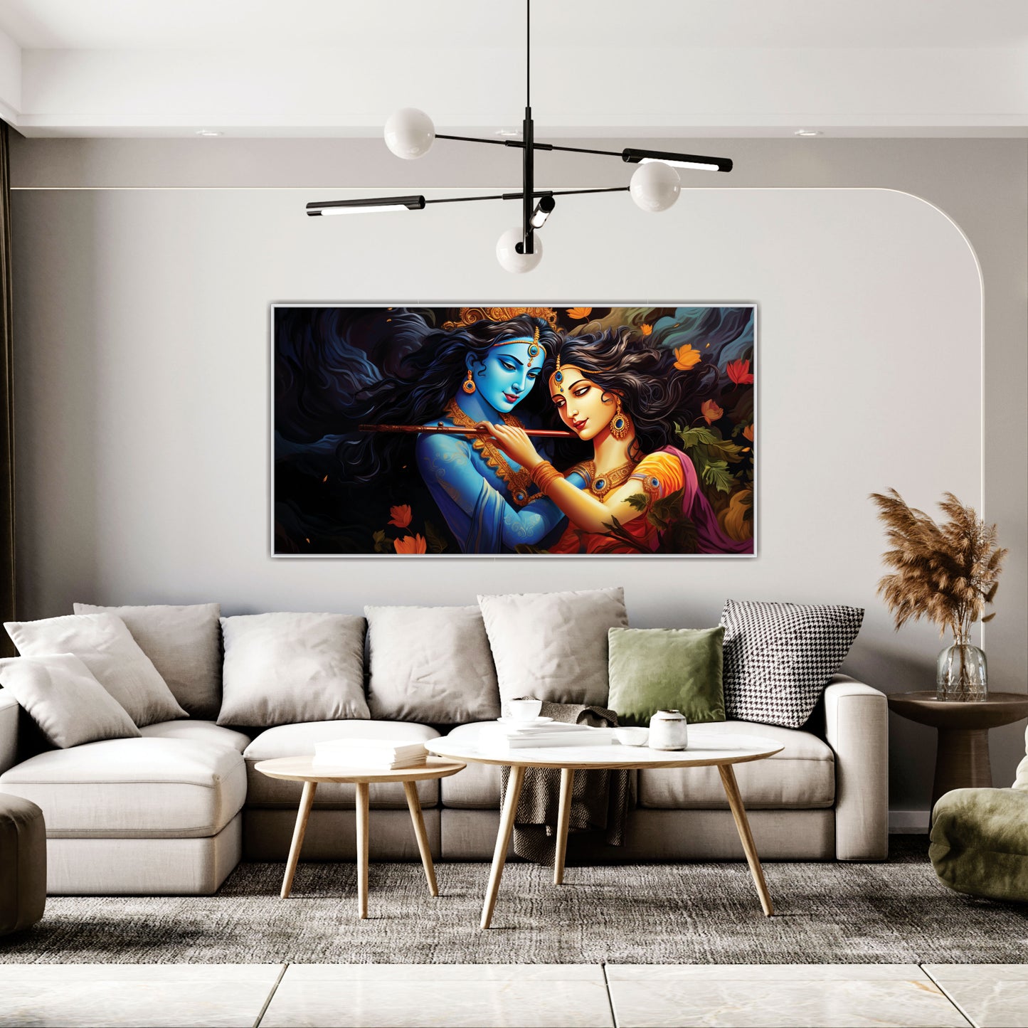 Radha Krishna beautiful art Canvas Wall Painting