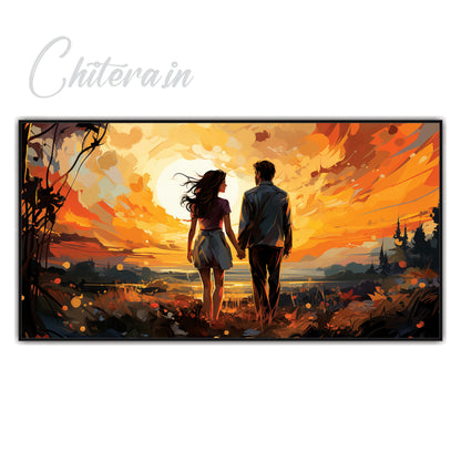 Couple Painting Art Canvas Print Wall Painting