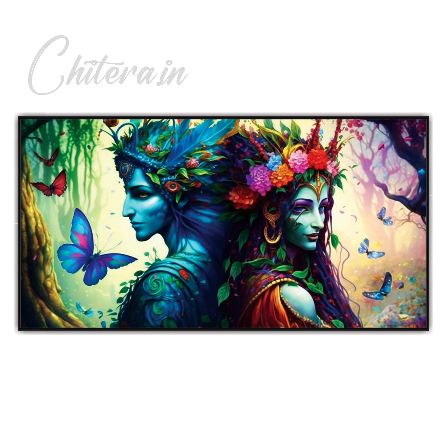 Radha Krishna beautiful art Canvas Wall Painting