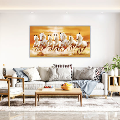 Seven Steeds of Light Canvas Wall Art