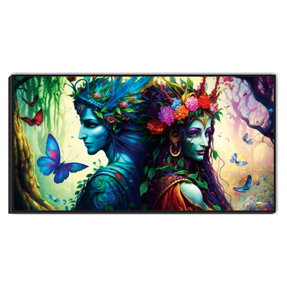 Radha Krishna beautiful art Canvas Wall Painting