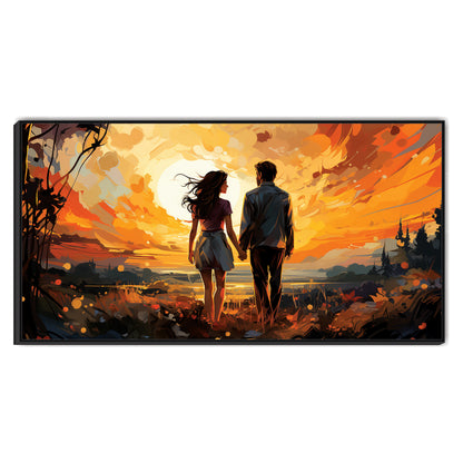 Couple Painting Art Canvas Print Wall Painting