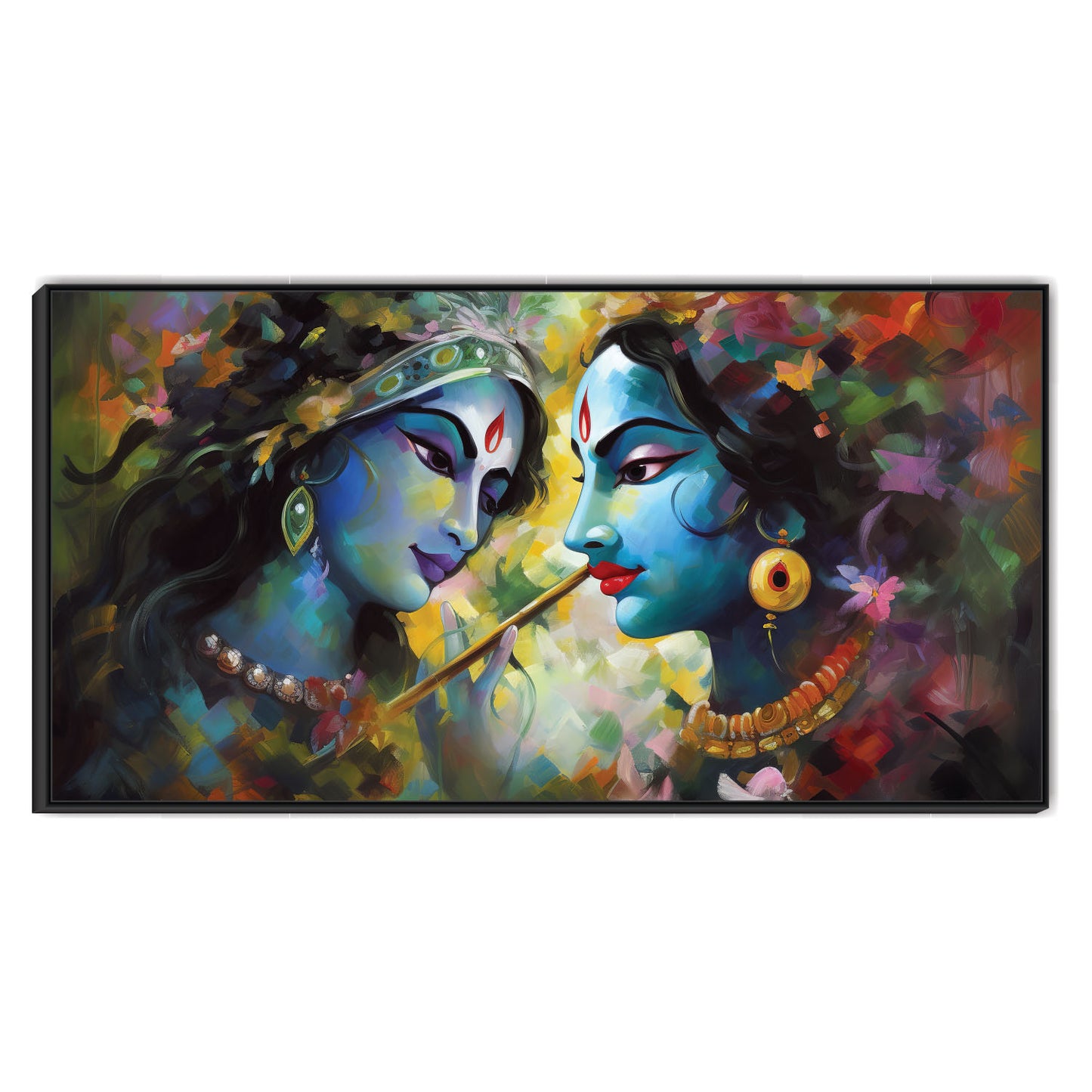 Radha Krishna beautiful art Canvas Print Wall Painting