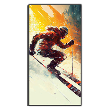 Skier Painting Canvas Art Wall Painting