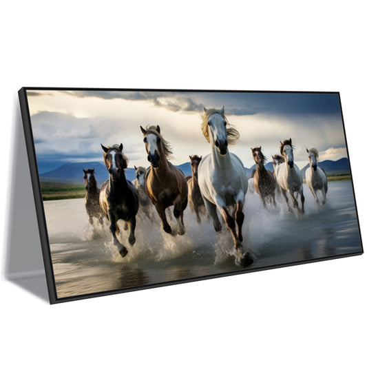 Nine horse running art Canvas Print Wall Painting