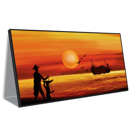 Sunset Boating view Canvas Print Wall Painting