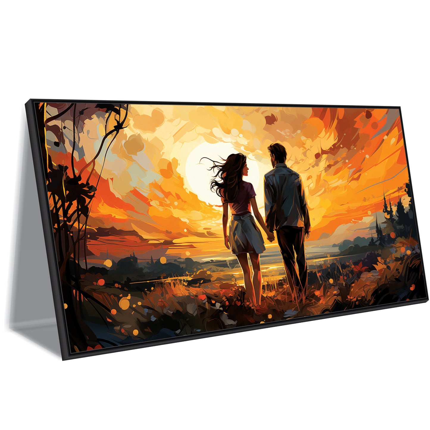 Couple Painting Art Canvas Print Wall Painting