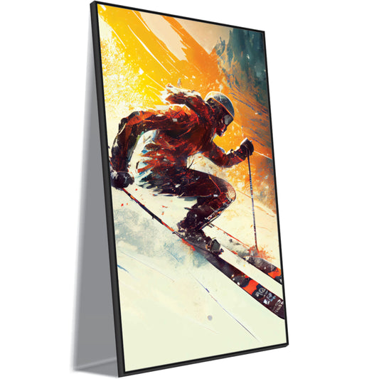 Skier Painting Canvas Art Wall Painting