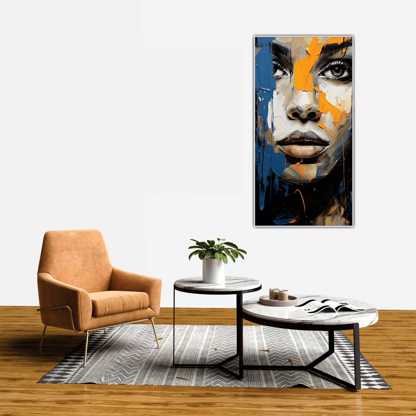 Girl Face 3D Canvas Art Wall Painting